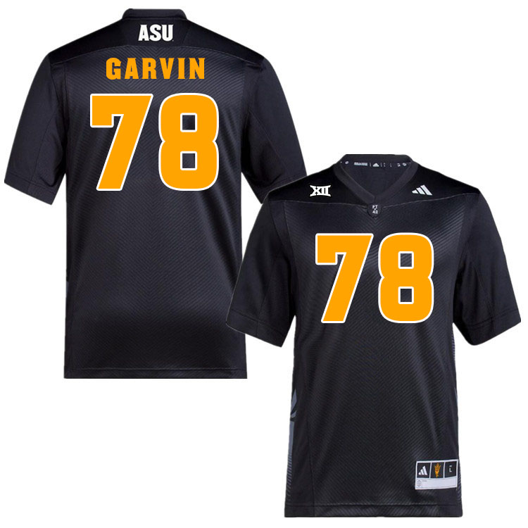 Men #78 Colby Garvin Arizona State Sun Devils College Football Jerseys Stitched-Black